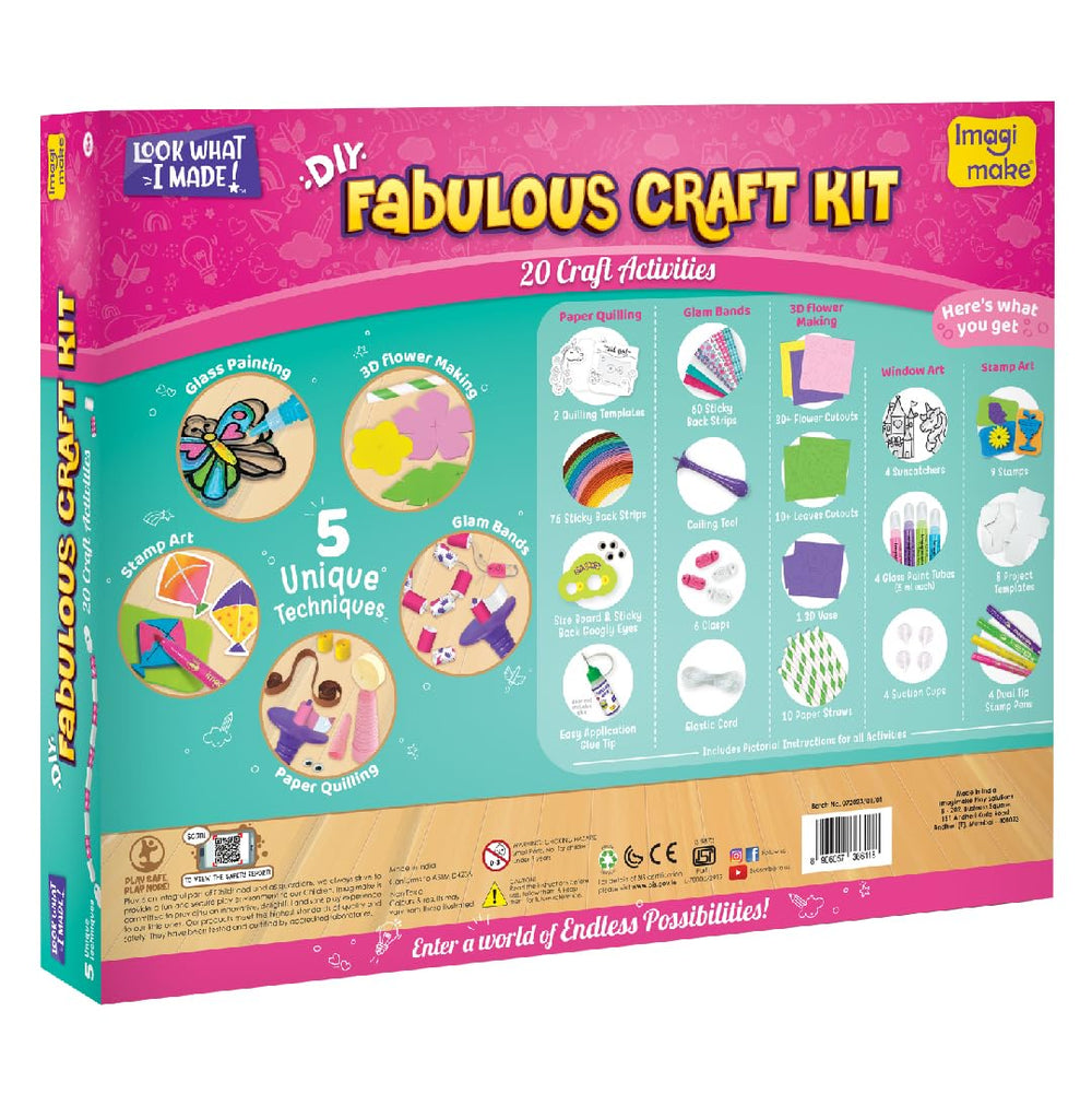 Imagimake Fabulous Craft Kit bracelet-making invites kids to design wearable art.