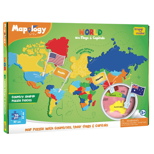 Imagimake Mapology country pieces seventy-five shapes for spatial learning.