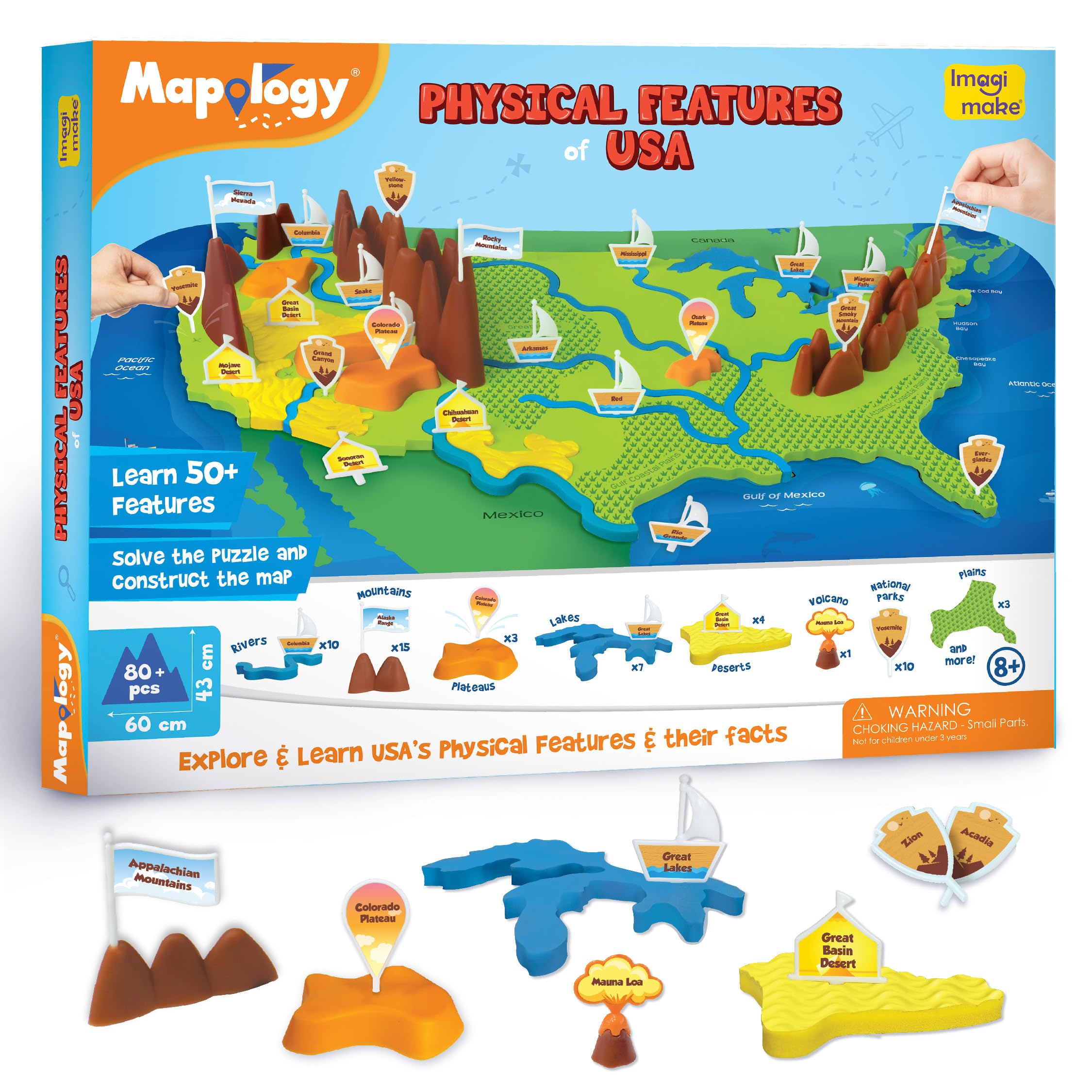Imagimake Mapology USA mapboard for hands-on geography learning