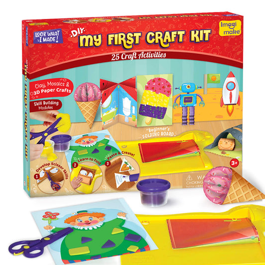 Imagimake My First Craft Kit cover inviting kids to creative play and exploration.