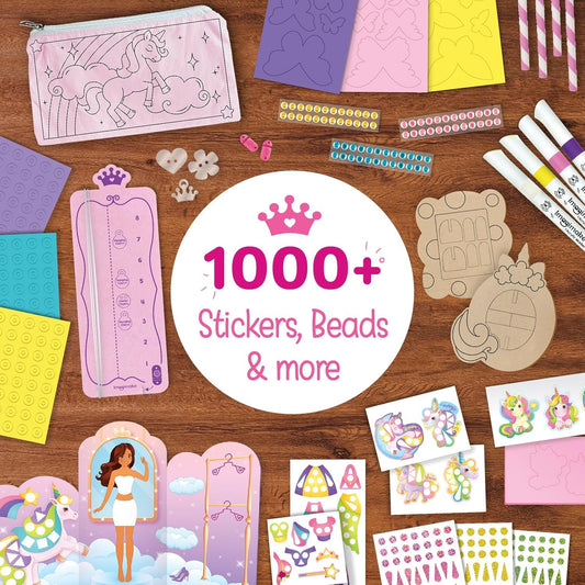 Imagimake Unicorn Craft Kit: bracelet making set for jewelry crafting and hand-eye coordination