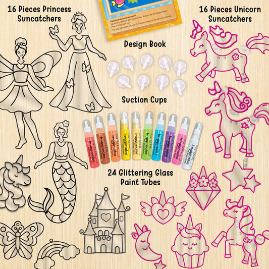 Imagimake unicorn suncatcher pieces for interchangeable designs