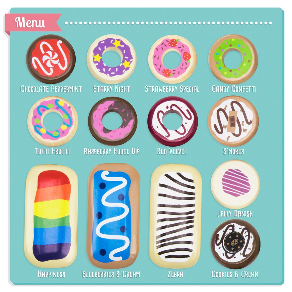 Imagination Generation Classic donuts wood set boosts fine motor play and color recognition