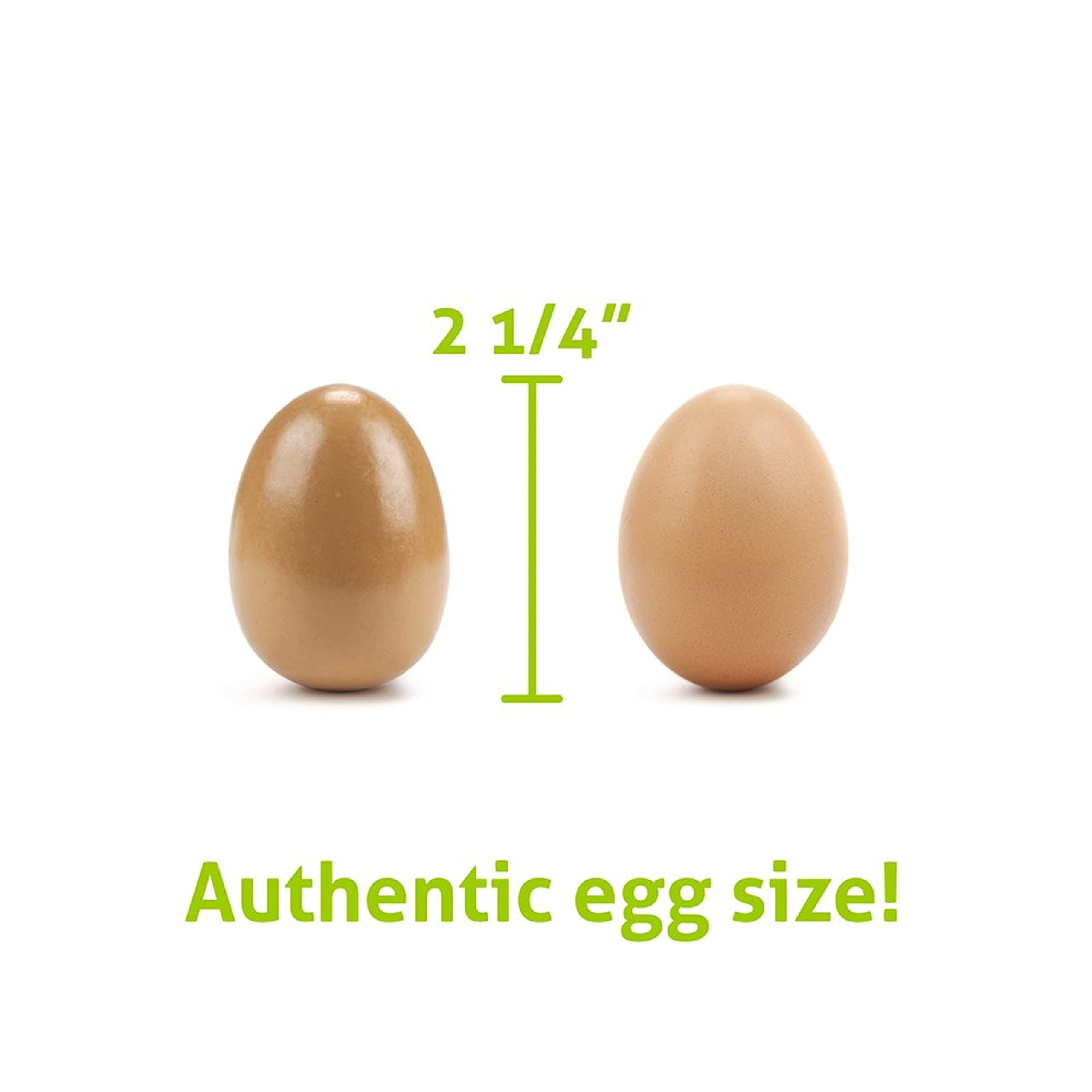Imagination Generation egg size 2.25 inches to mirror standard eggs in play