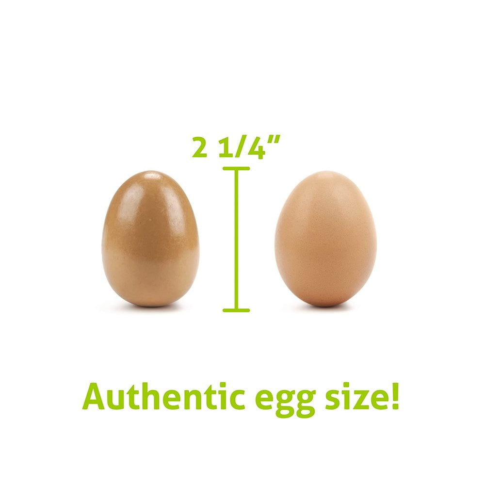 Imagination Generation egg size 2.25 inches to mirror standard eggs in play