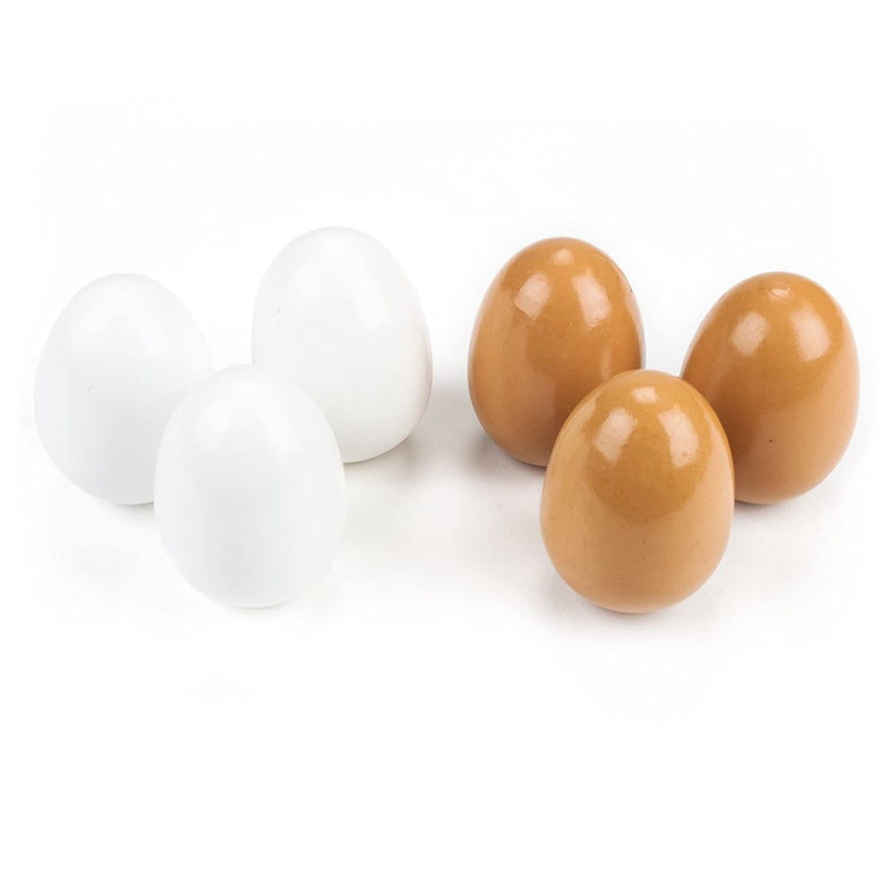 Imagination Generation white and brown eggs with smooth paint for realistic pretend meals
