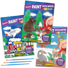 Imagination Works Paint with Water perforated pages; tear-out for display after painting.