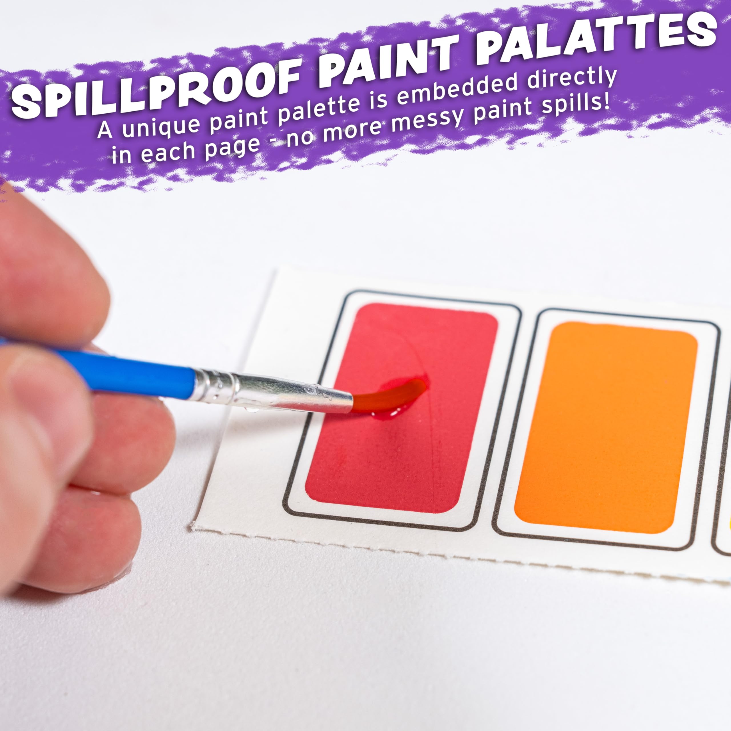 Imagination Works Paint with Water woodland scene page; gentle painting for toddlers.