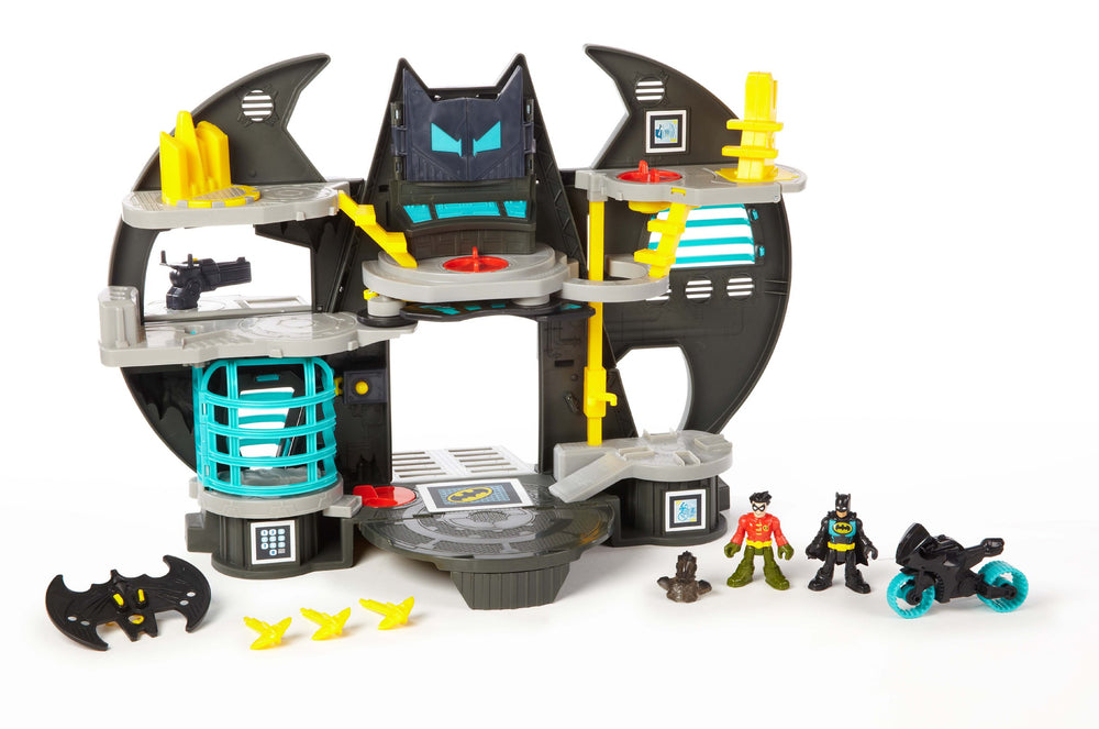 Imaginext Batcave batcycle launcher sends Batman into action