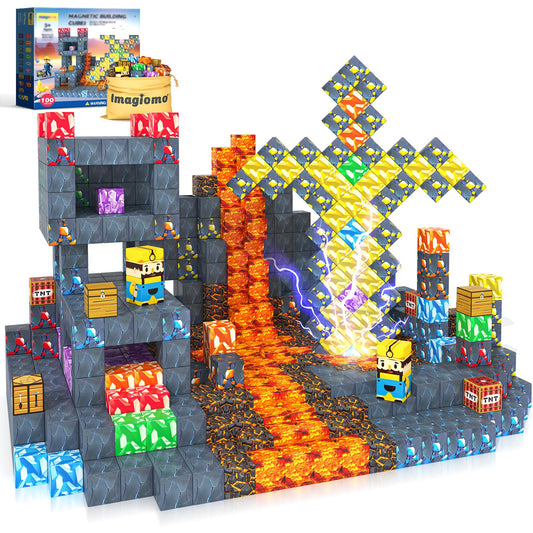 Imagiomo magnetic blocks assembly for creative play and motor skills development