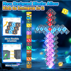 Imagiomo magnetic tiles 2D 3D builds showcasing versatile configurations