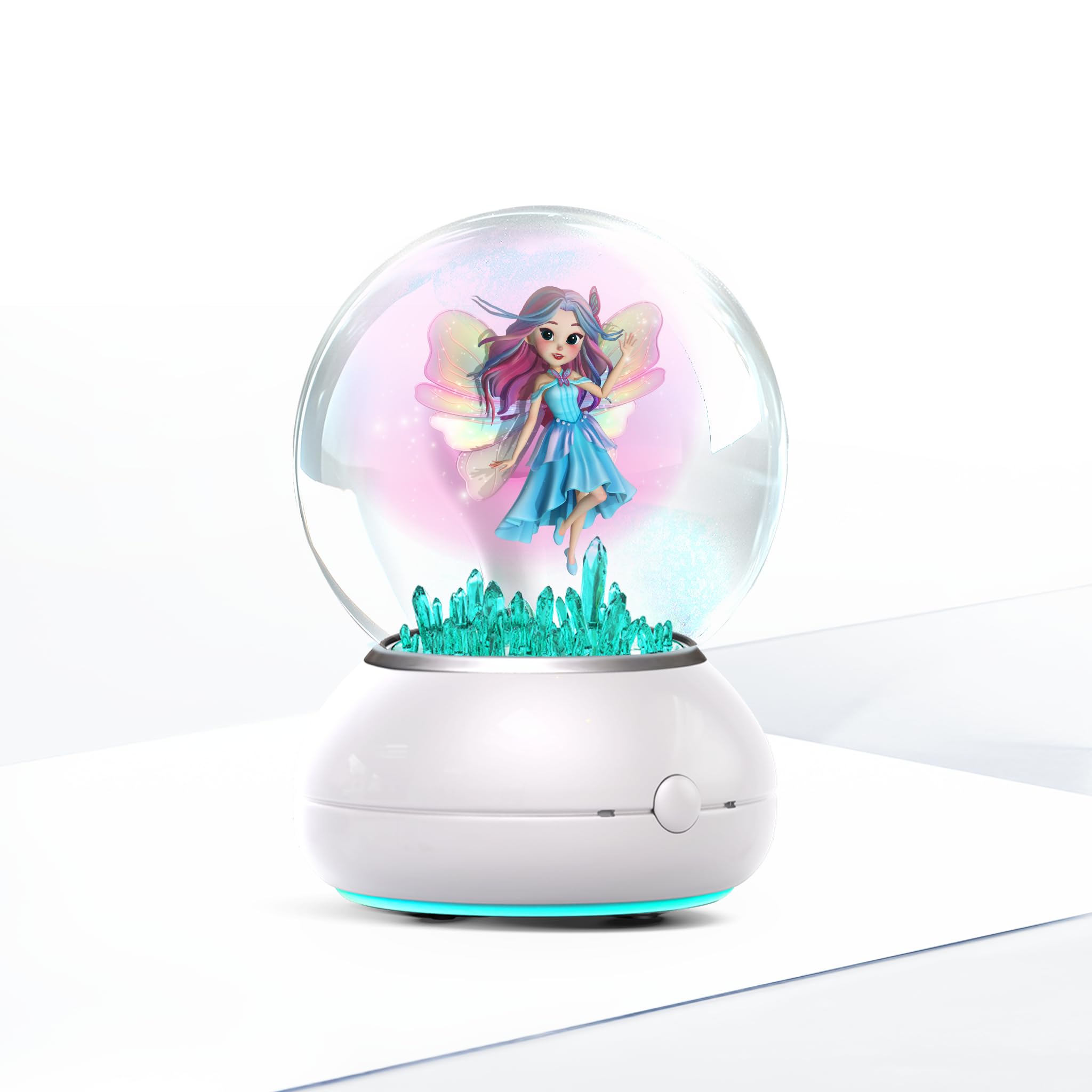 Imagix Crystal Ball shows lifelike holograms for interactive play and learning.