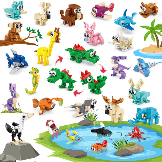 IMCUAMK forest-series animal figures for imaginative play and color recognition