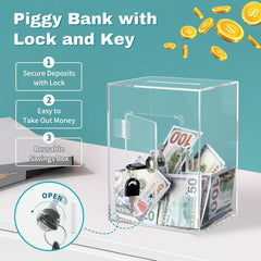 Imeepa premium acrylic material for durable, elegant savings display.