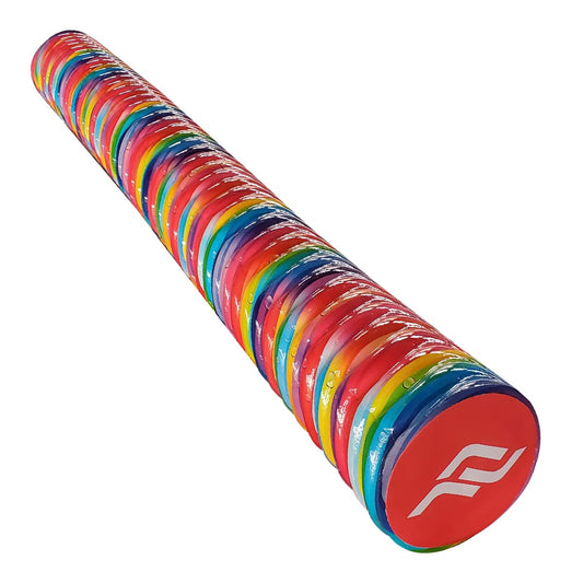 IMMERSA jumbo pool noodle with colorful stripes for buoyant pool fun