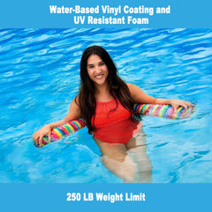 IMMERSA noodles showcasing water-based vinyl coating for durability