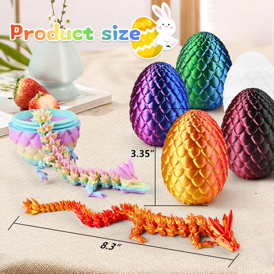 Impossmaker 3D printed dragon inside egg offers a tactile surprise and interactive decor.