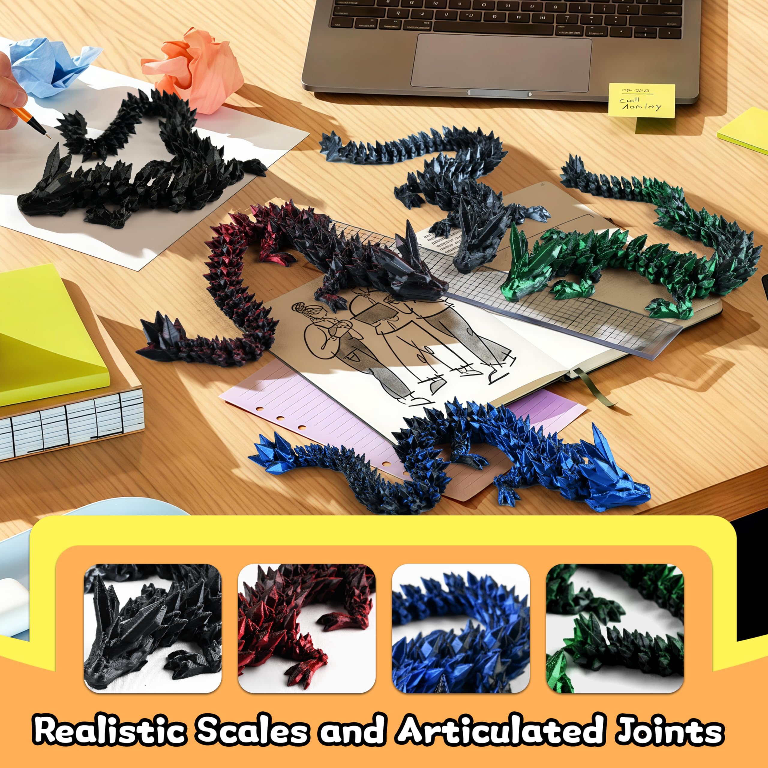 Impossmaker dragon with articulated joints in versatile pose options.