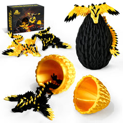 Impossmaker dragon egg in black and gold outer shell for standout desk decor and conversation starter