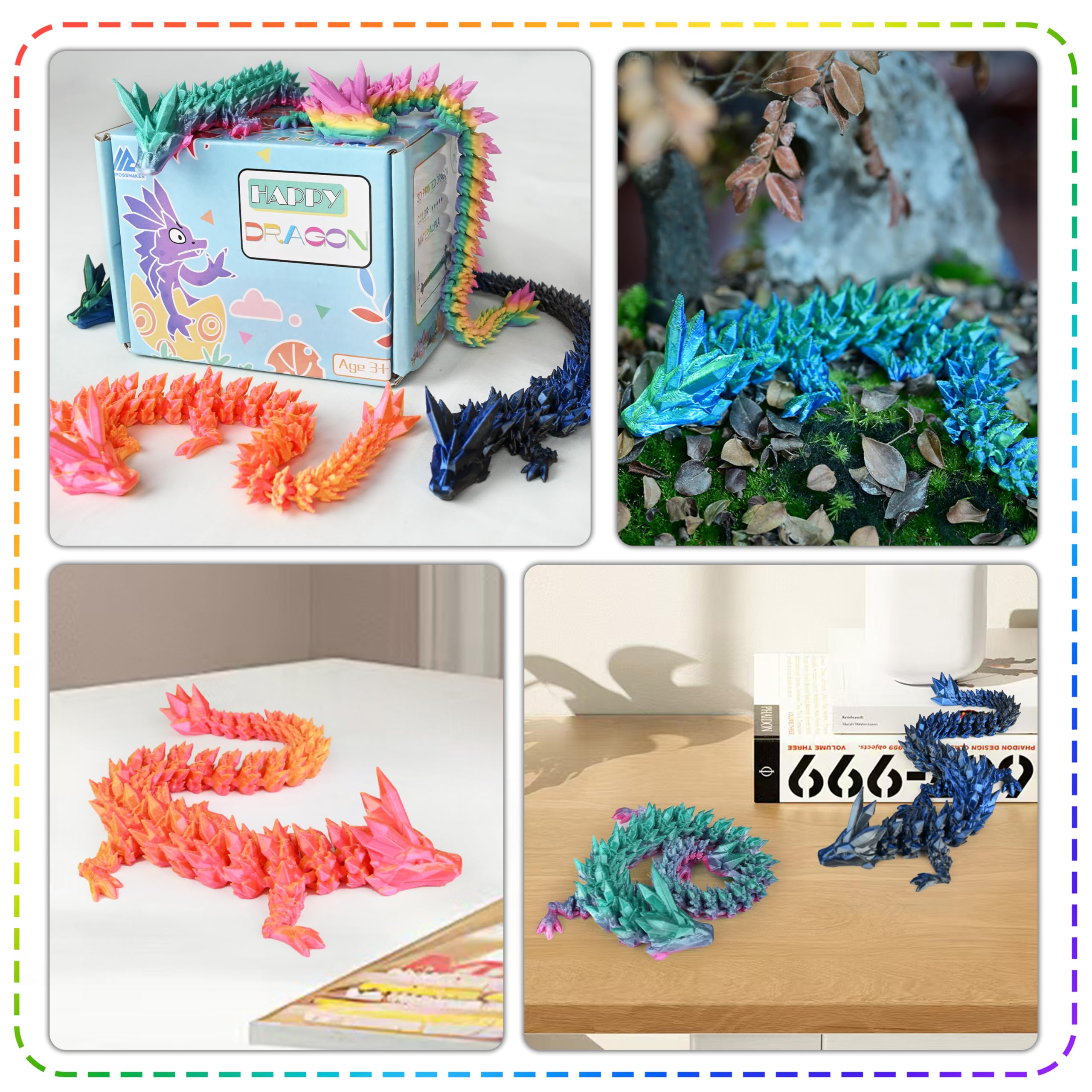 Educational prompts and creative play accompany the Impossmaker dragons.