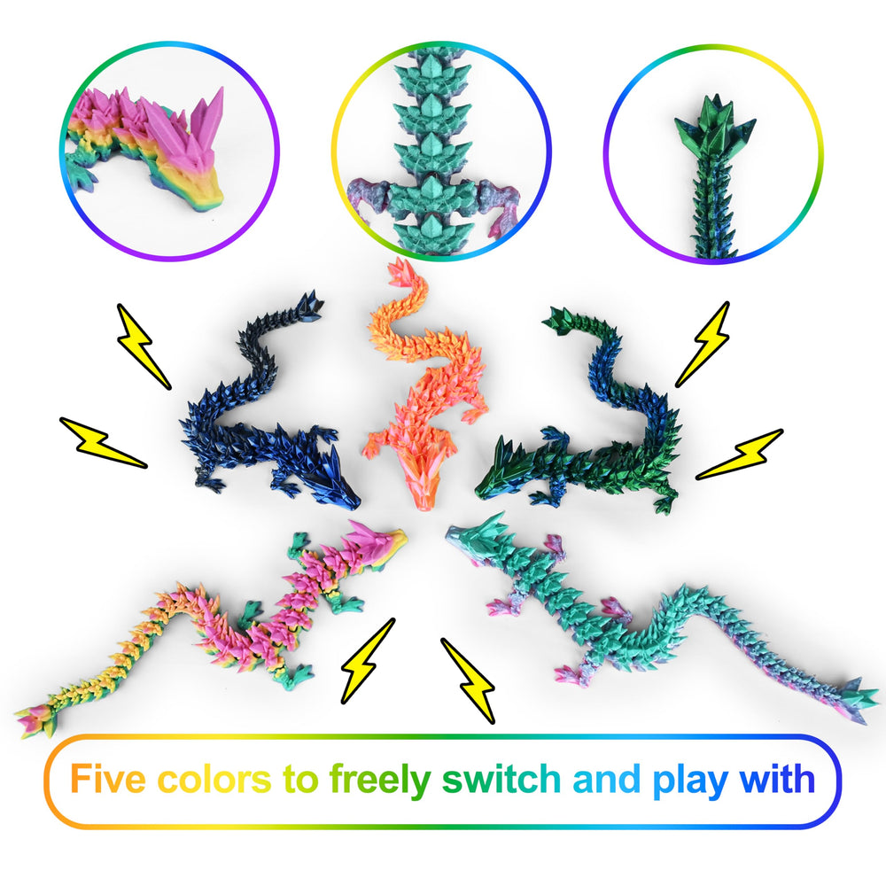 Impossmaker Dragon Set features poseable wings for dynamic display and play.