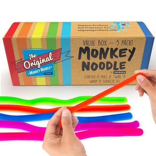 IMPRESA Monkey Noodles pack in multicolor, ideal for focus and creative play