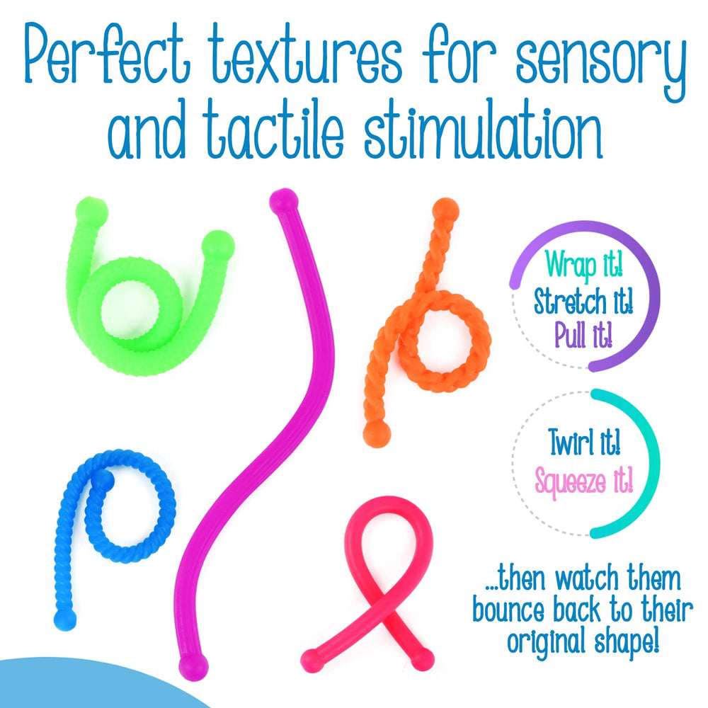 IMPRESA Monkey Noodles close-up highlights varied textures for tactile play.