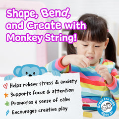IMPRESA Monkey String Fidget Toys vivid colors inspire crafts and imaginative play
