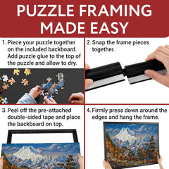 Impresa Puzzle Display Frame Kit portrait and landscape hanging showcases holiday wall decor potential.