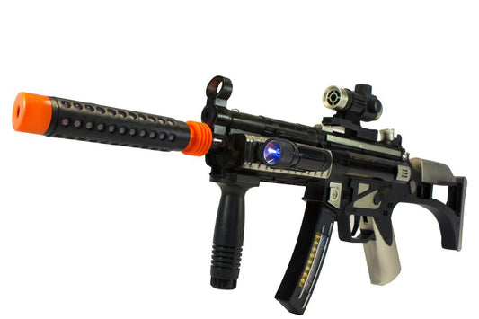 INCHOI Light Up MP5 toy lamp with flashing lights for immersive pretend play.
