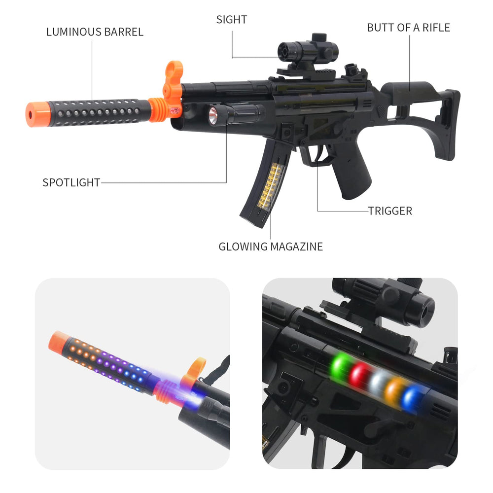 INCHOI MP5 trigger-pull image shows interactive shooting sounds