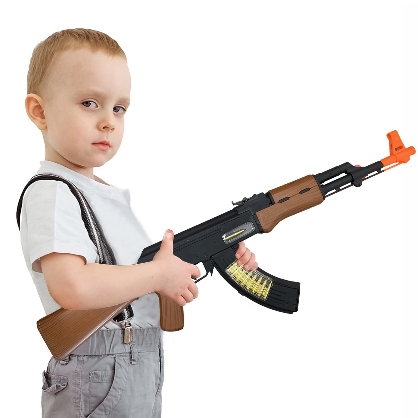 INCHOI Special Forces AK-47 electric gun toy bullets move up and down during action.