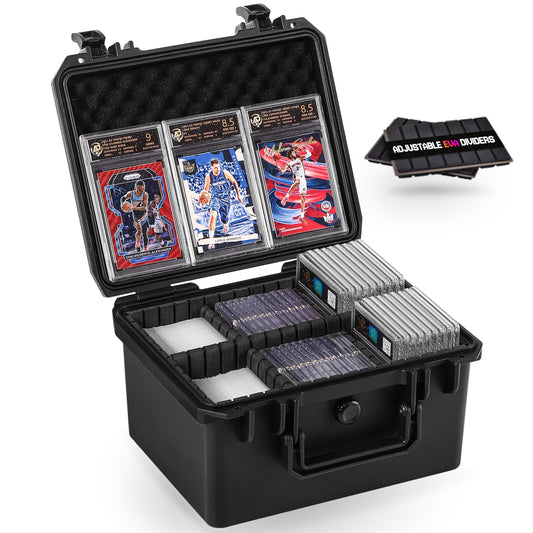 INCHOICASES Card Case interior with six dividers for organized card storage.