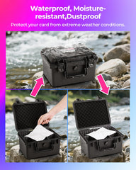 INCHOICASES Card Case travel handle shown for easy transport to shows.