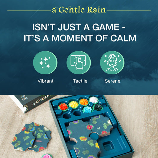 Incredible Dream A Gentle Rain velvet-touch tiles enhance grip for soothing play