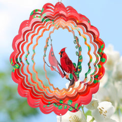 INCROYDAY Cardinal 3D wind spinner stainless steel with laser-cut patterns for vivid, waterproof color