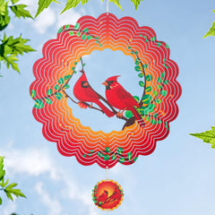 INCROYDAY Cardinal wind spinner 12 inch outdoor metal spinning gracefully in the breeze to enhance garden ambiance