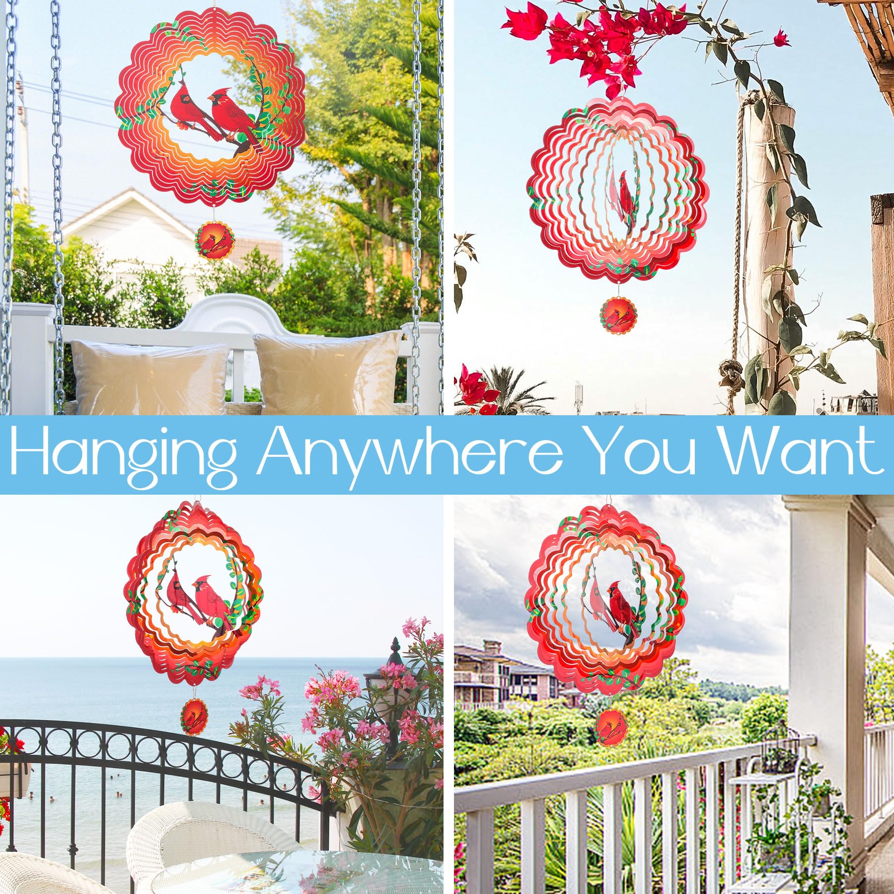 INCROYDAY Weather-resistant wind spinner withstands outdoor elements while remaining vivid