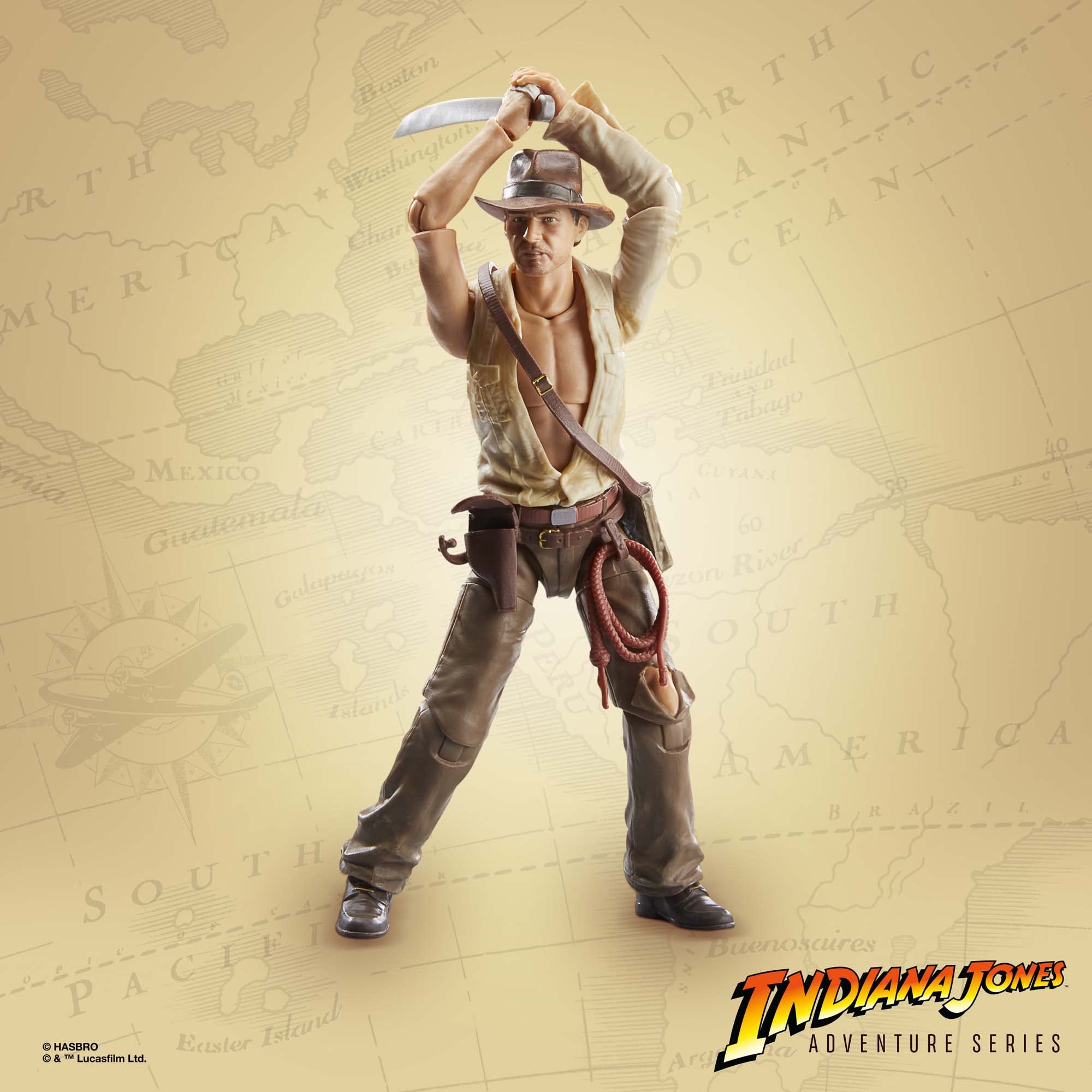 Close-up of Indiana Jones Temple of Doom figure articulation and deco