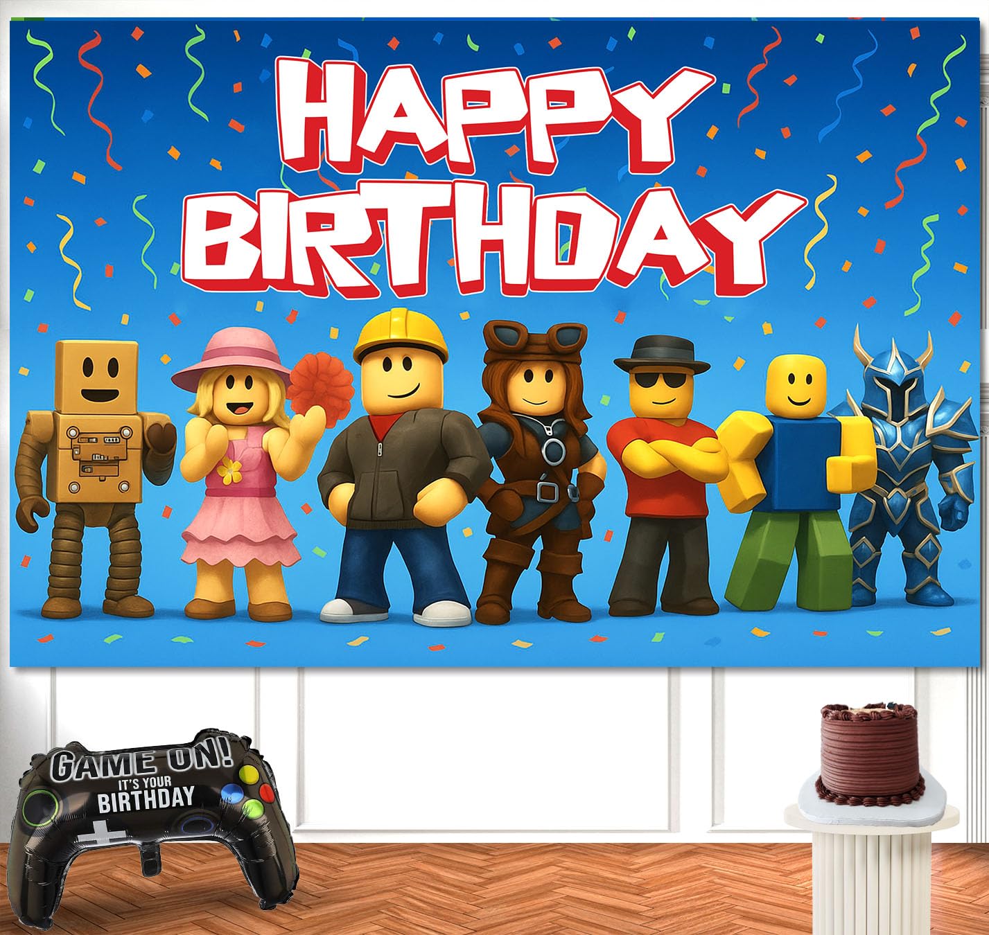 IndoTribe kids party decorations with pixel design for photos