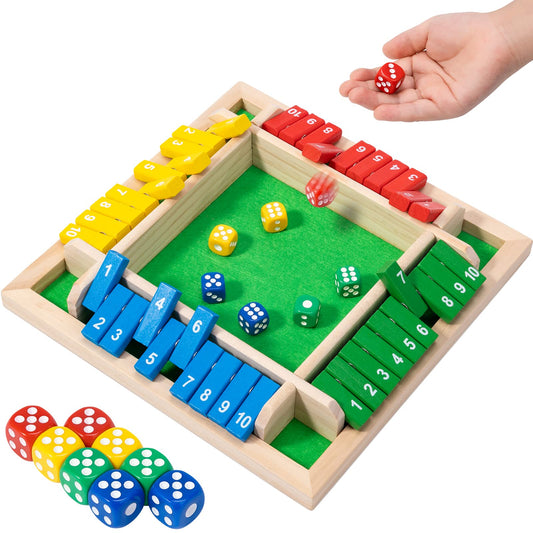 Ineariu Shut The Box 4P closed box ready for quick family play.