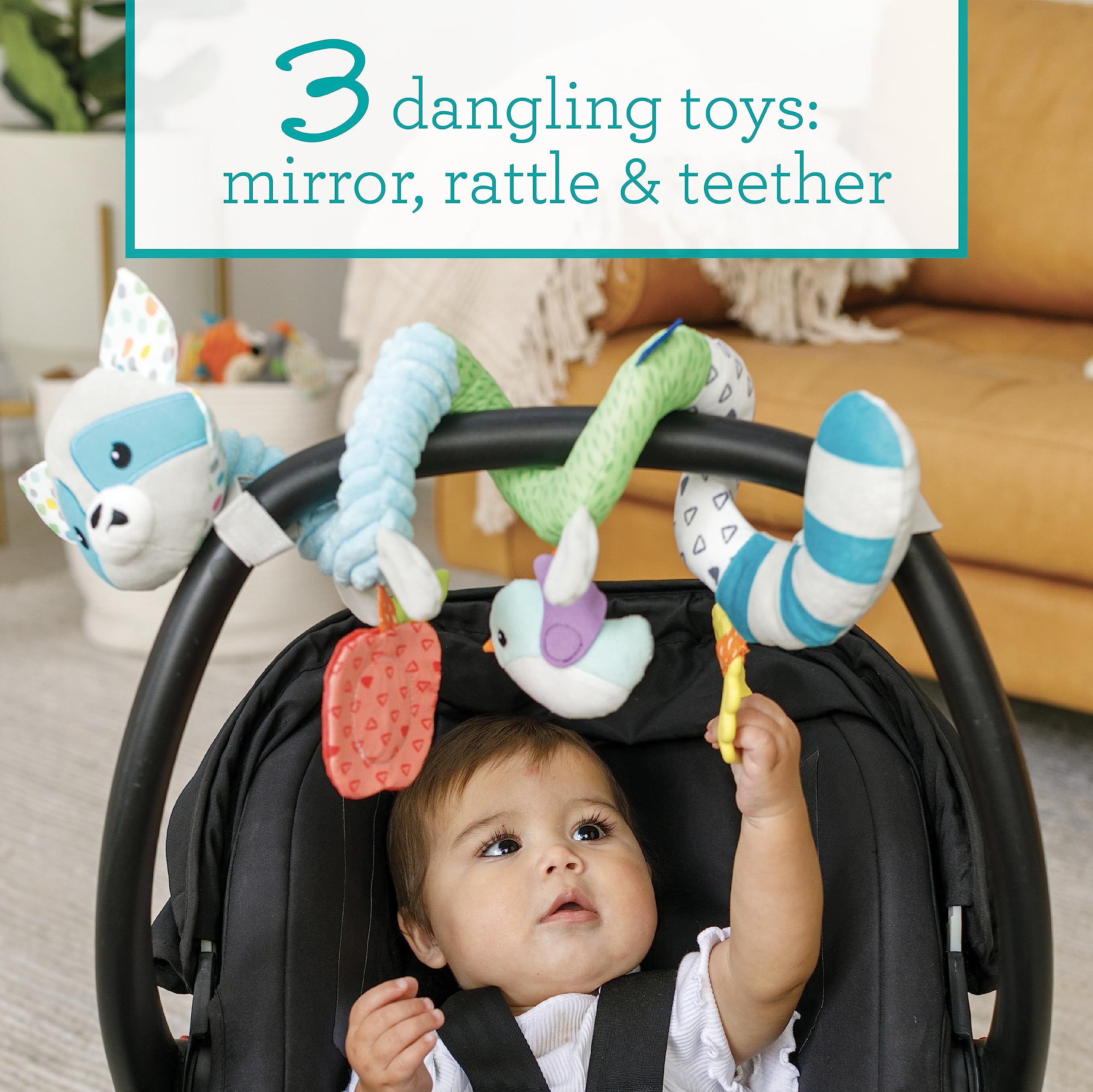 Infantino selfie apple mirror adds peek-a-boo fun and visual tracking