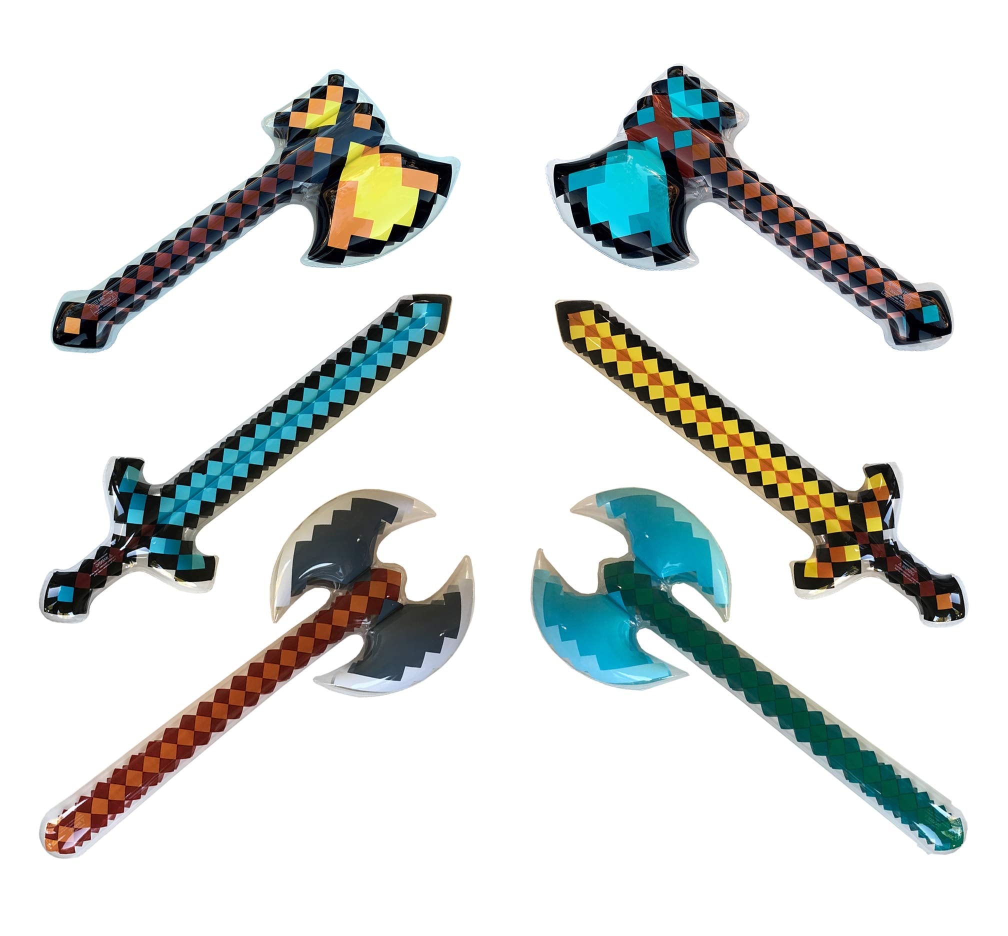 Inflatable Army diamond swords 37 inches for epic pretend battles at parties.