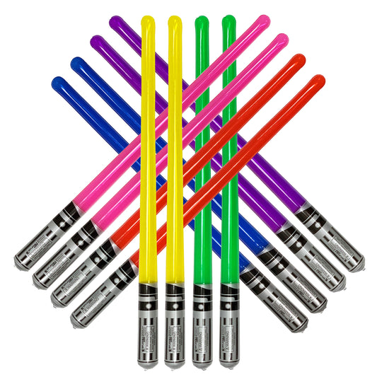 Inflatable Army lightsabers red blades for pool play.