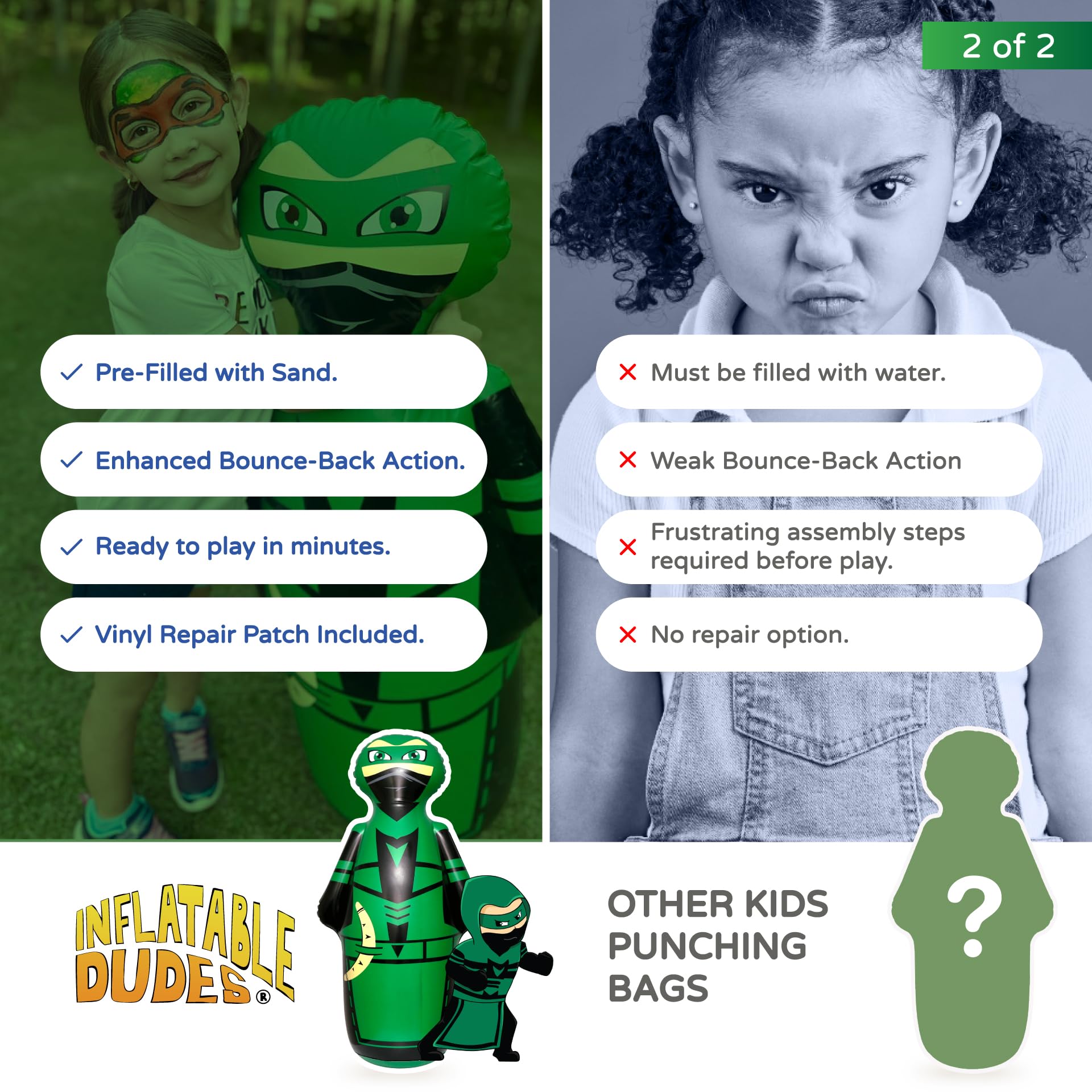 Indoor-outdoor kid boxing toy from Inflatable Dudes