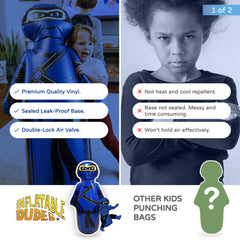 Inflatable Dudes Ninja Toy 40-Inch bounce-back action supports ongoing engagement.