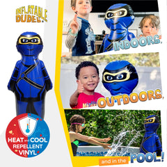 Inflatable Dudes Ninja Toy 40-Inch premium vinyl ensures durable, safe play.