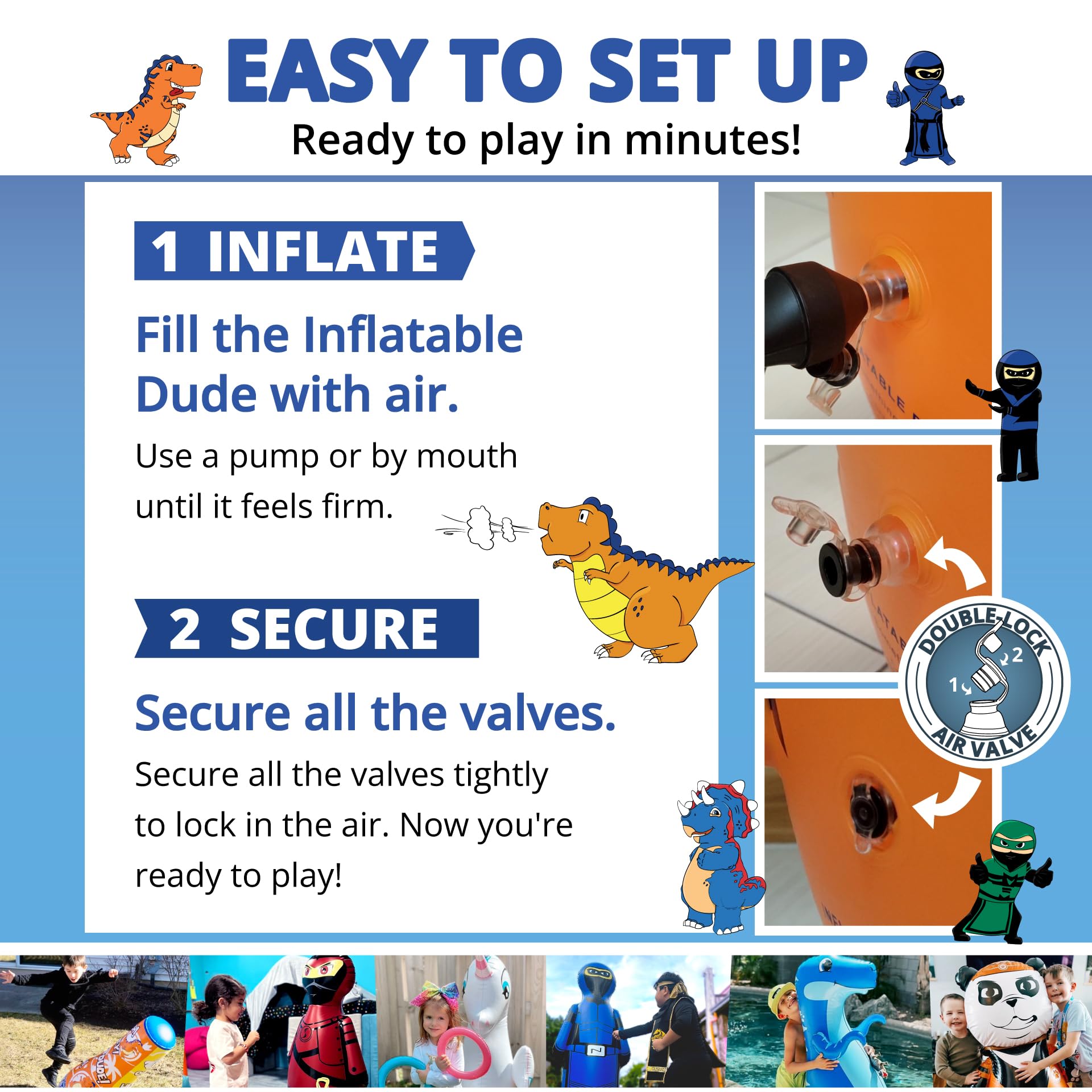 Inflatable Dudes Ninja Toy 40-Inch ninja party decorations plus active play.