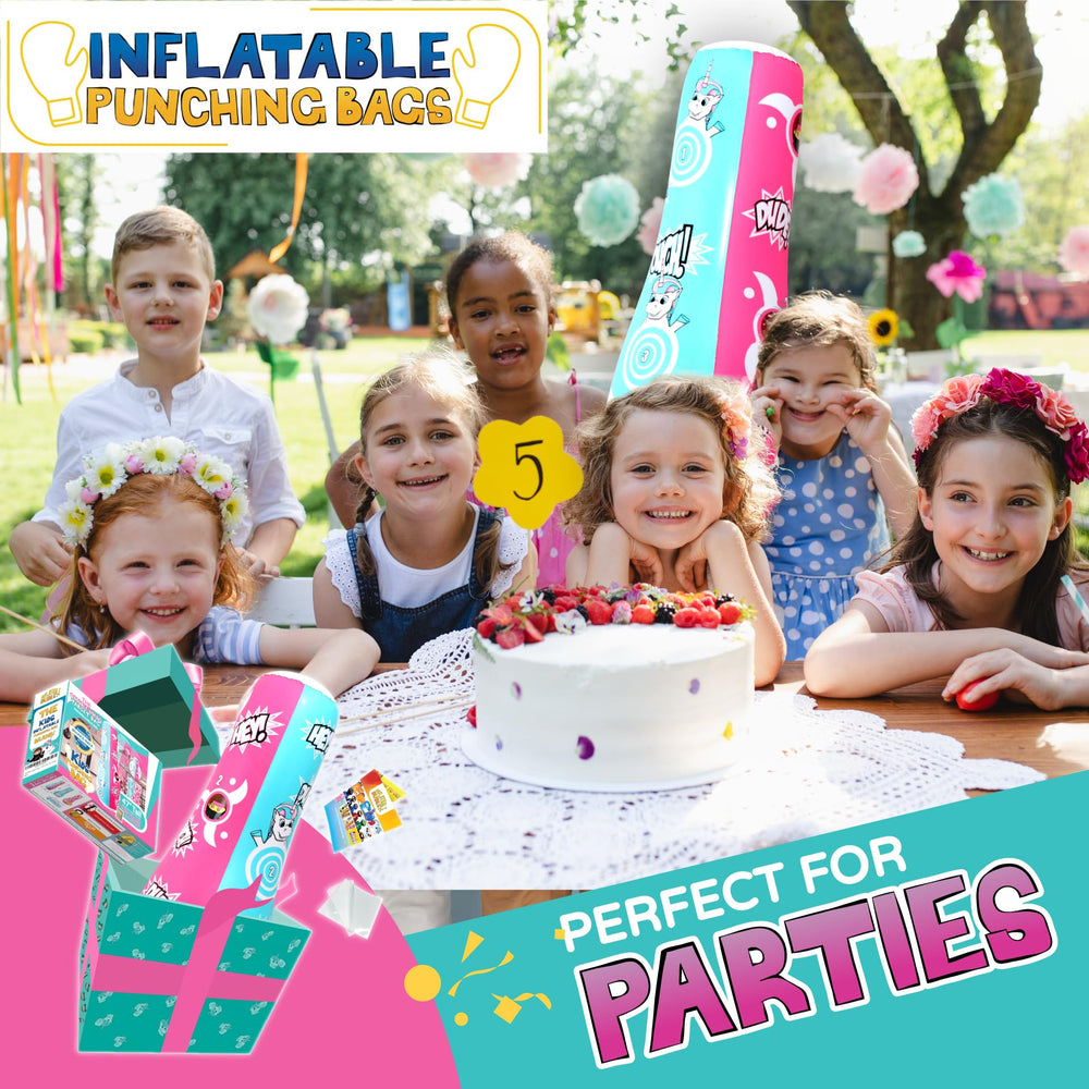 Inflatable Dudes unicorn party setup for pretend play and celebrations
