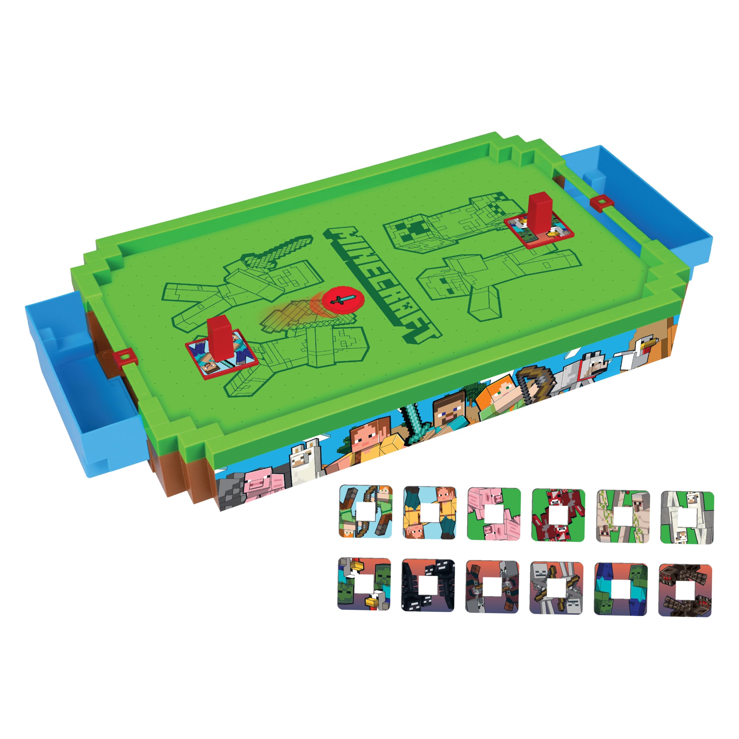 InfoLens Minecraft Air Hockey top view reveals a smooth surface for fast shots.